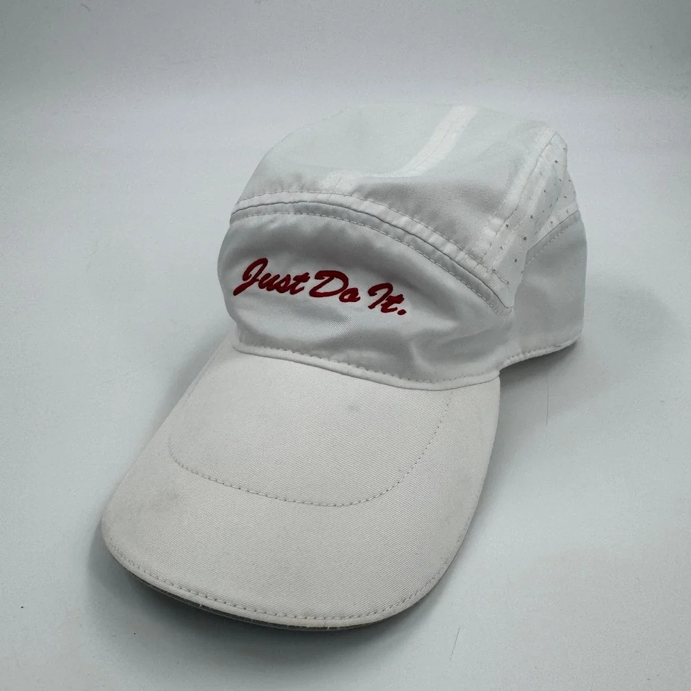 Nike Dri-Fit Tailwind 7 Panel Running Hat White Hook‎ & Loop AQ3624-100